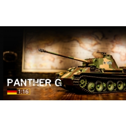 Czołg zdalnie sterowany ASG/IR/dźwięk/dym 1:16 German Panther Type G RTR 2.4Ghz - Heng Long 3879-1U